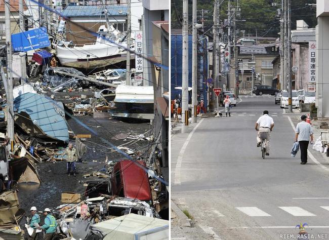 Japani - kuva tsunamin tuhosta ja 3kk sen jälkeen
