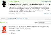 Self-esteem/language problem