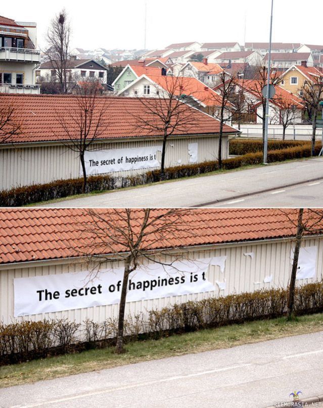 The secret of happines is t