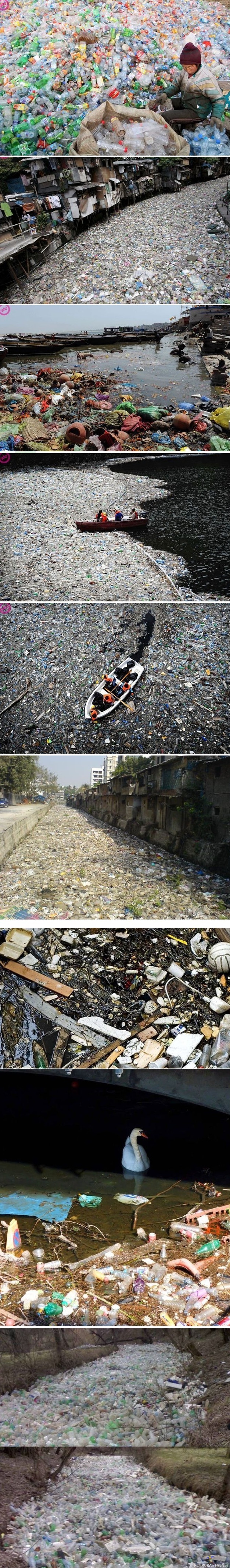 Our plastic world - kehitysmaissa ei kierrätetä, ne heitetään luontoon.