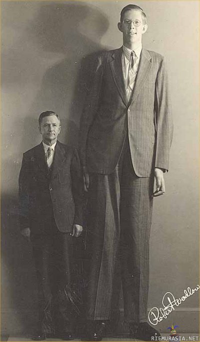 Pitkä mies - Robert Wadlow. Maailman pisin mies 272cm.