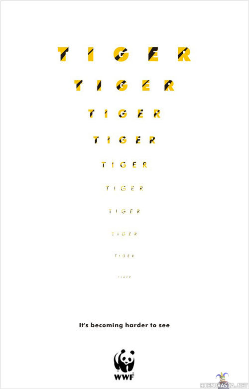 Save the tiger - It&#039;s becoming harder to see