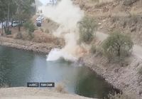 Ott Tänakin WRC-auto ajautuu järveen
