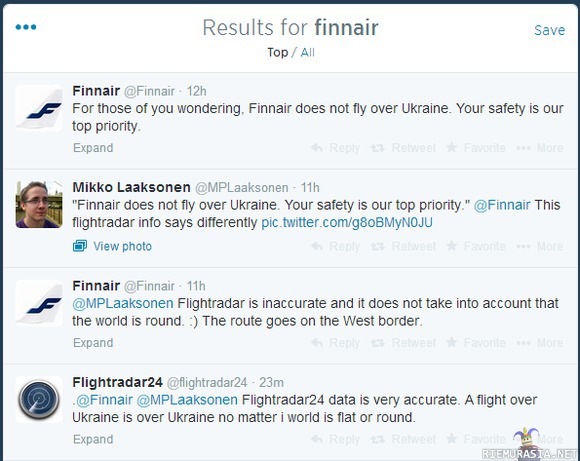 Finnair ja Flightradar24