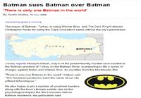 Batman sues Batman over Batman