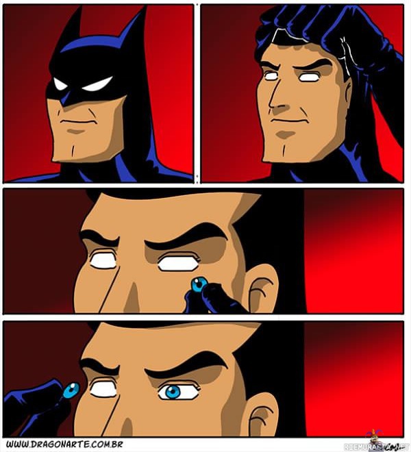 Batmanin silmät - Yön jälkee pitää vähä keräillä pupilleilla