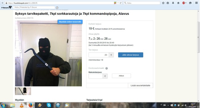Syksyn tarvikepaketti - Tämmönen löyty huutokaupat.comista