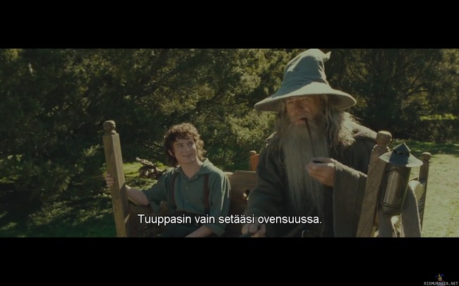 Gandalf tuuppasi Frodon setää - No se.