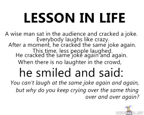 Lesson in life