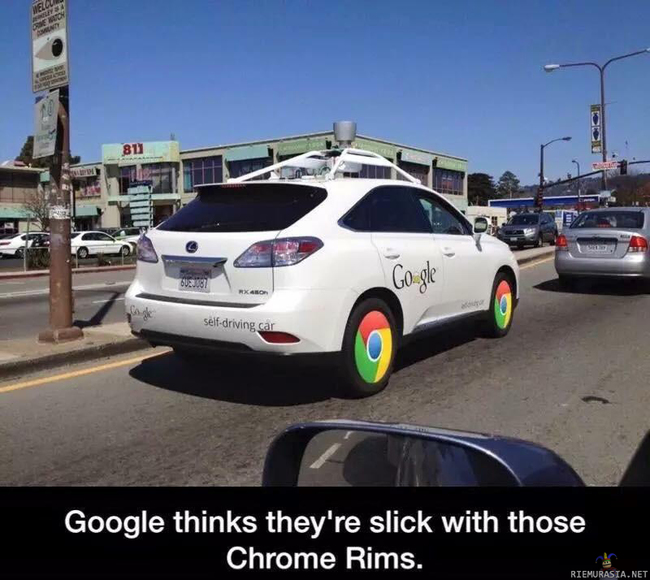 Chrome rims - Googleauto brassailee kromivanteineen