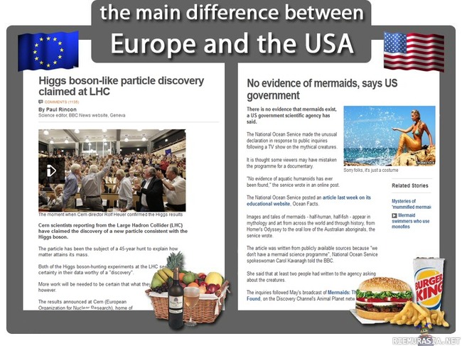The main difference between Europe and the USA