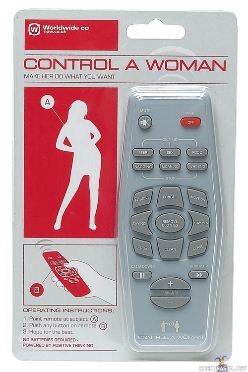 Control A Woman: - joka miehen perus tarvike, jokaiseen talouteen.