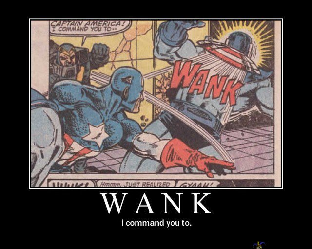 Wank - Captain America! I command you to wank!