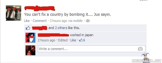 Cant fix a country by bombing it