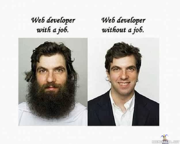 Web developer - with and without job