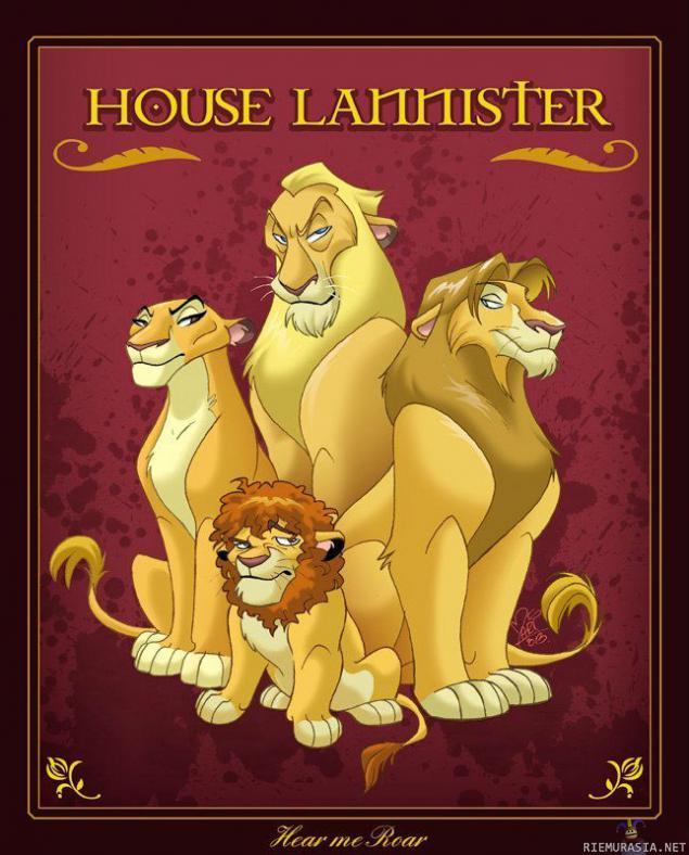 Lannisterit Disney leijonina