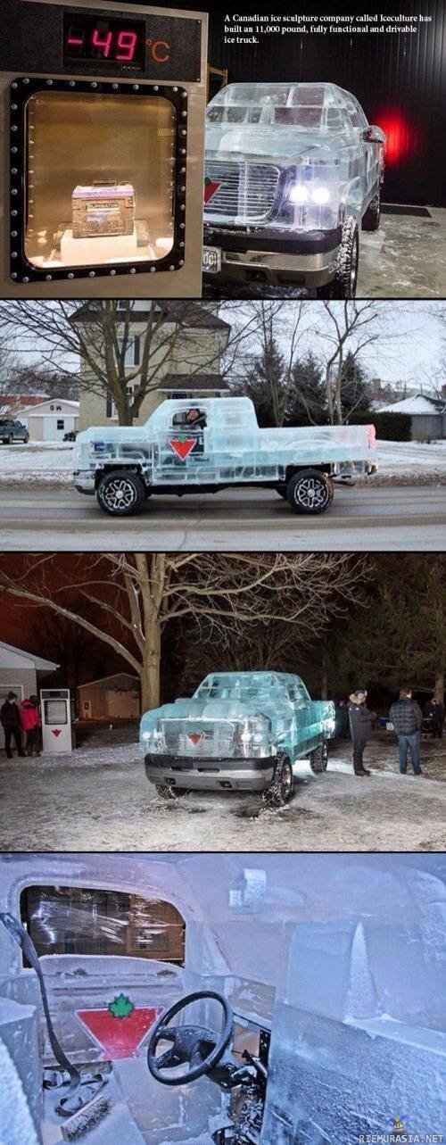 Jää-auto - Kanadassa tehtiin autonkori jäästä