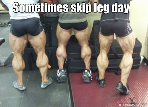 Sometimes skip leg day - Pitäiskö sittenkin pitää välillä taukoa noissa jalkapäivissä?