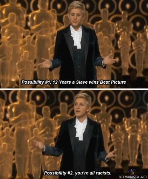 Ellen Oscarista - Vaihtoehtoisia syitä miksi 12 years a slave sai parhaan elokuvan palkinnon.