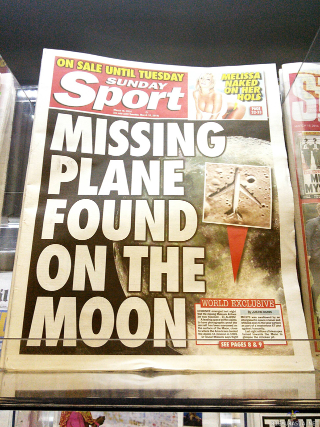 Kadonnut lentokone on löytynyt kuusta - tosijuttu kun lehdessä niin lukee!