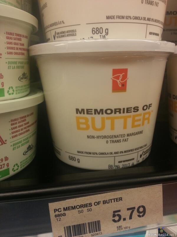 voin muistoja - taatusti herkullista margariinia