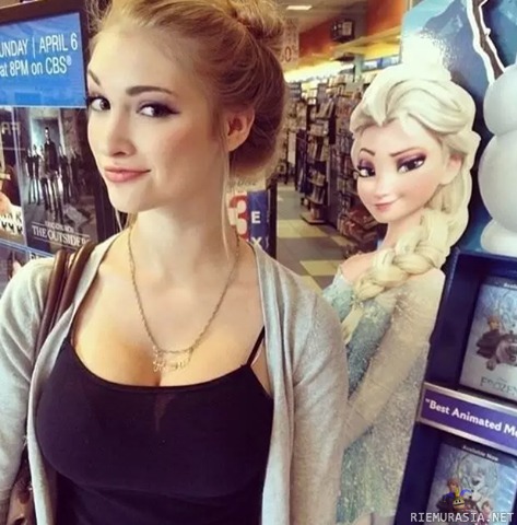 Anna Faith - Hämmentävä yhdennäköisyys Frozen-elokuvann Lumikuningatar Elsan sekä tämän naisen välillä