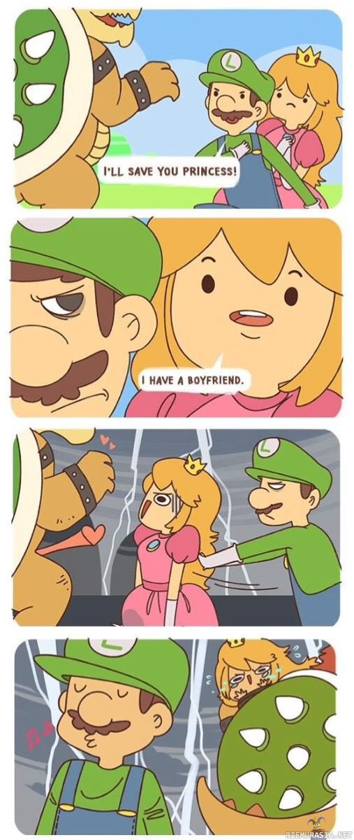 Luigi pelastaa prinsessa Peachin - &quot;No ei sitte..&quot;