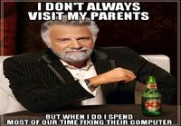 I dont always visit my parents