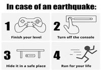 Maanjäristyksen sattuessa