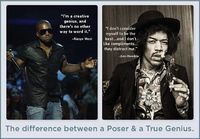 Difference between poser & true genius