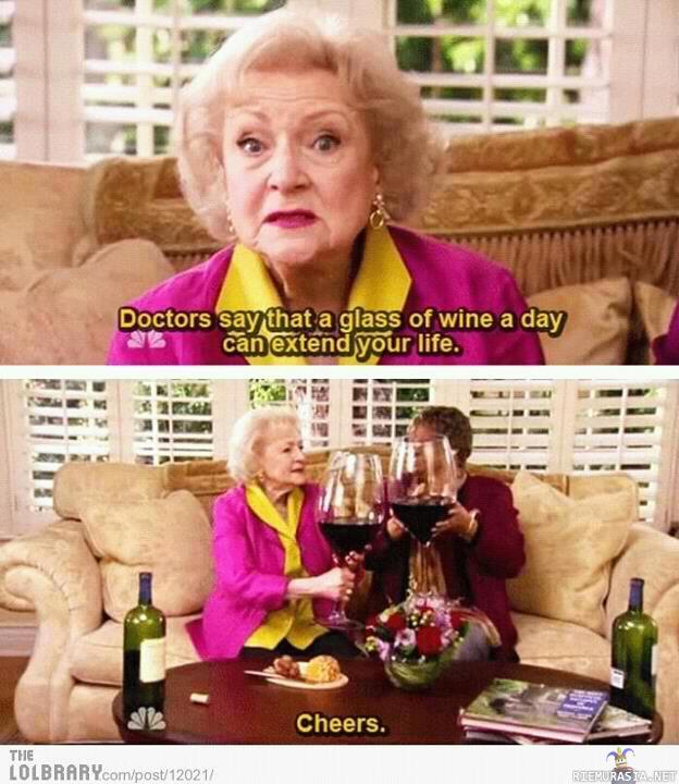Glass of wine a day