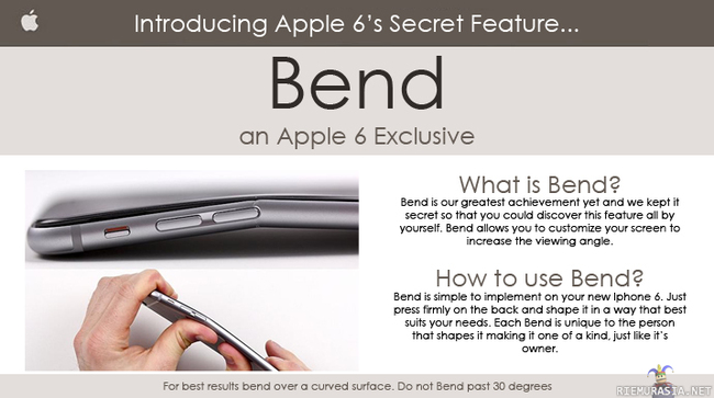 Apple bend - Applen salainen ominaisuus