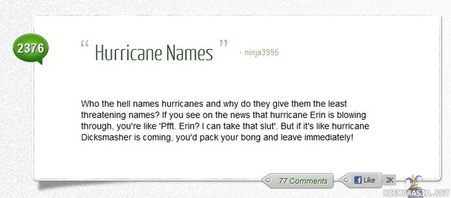 Hurricane names