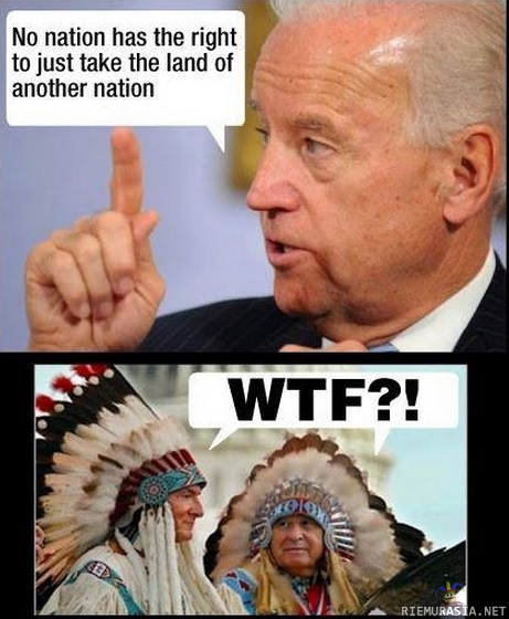 Biden vs. Intiaanit - Jenkkien varapressa hieman tekopyhänä