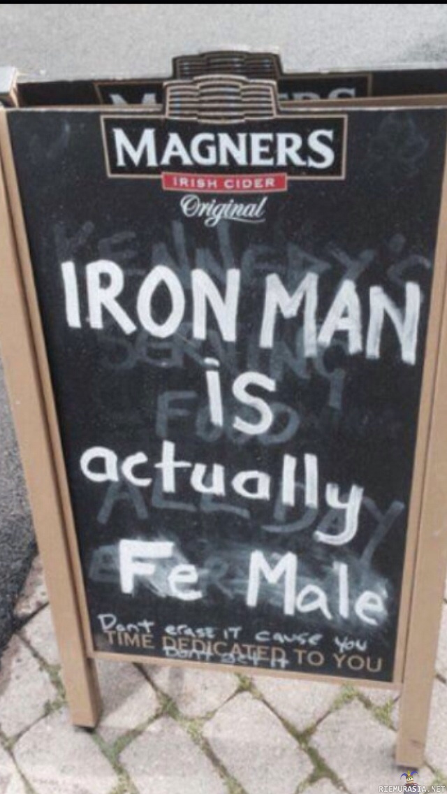 Iron Man = Fe Male