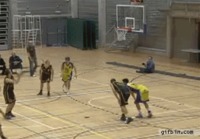Basketball player keeps trying to score in own basket