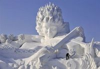 Amazing snow sculpture