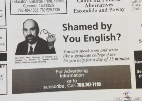 You english learn - I teach englsih you