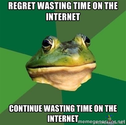 Wasting time on internet
