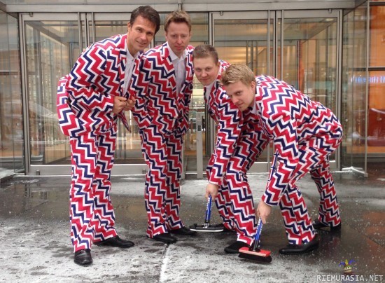 Norjan curling-joukkueen univormut olympialaisiin - todella bad-ass!