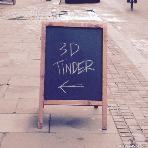 3D Tinder - Rohkeasti vain kokeilemaan, sitä kutsutaan myös baariksi 