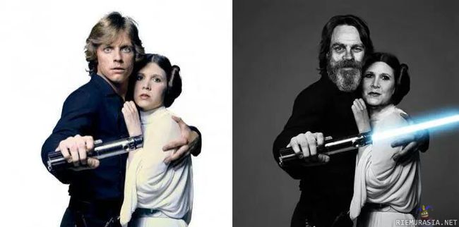 Mark Hamill & Carrie Fisher - Star wars tähdet ennen ja nyt