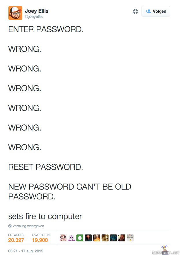 Väärä salasana