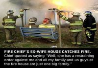 Palomestarin ex-vaimon talo palaa