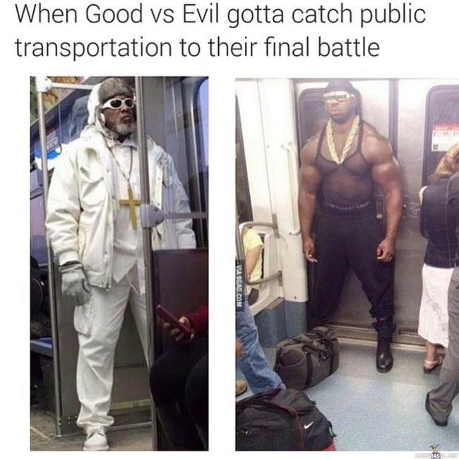 Good vs. evil - Hyvän ja pahan välinen taistelu tapahtuu julkisissa liikennevälineissä