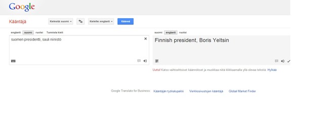 Google Kääntäjä - Hassu kääntäjä moka