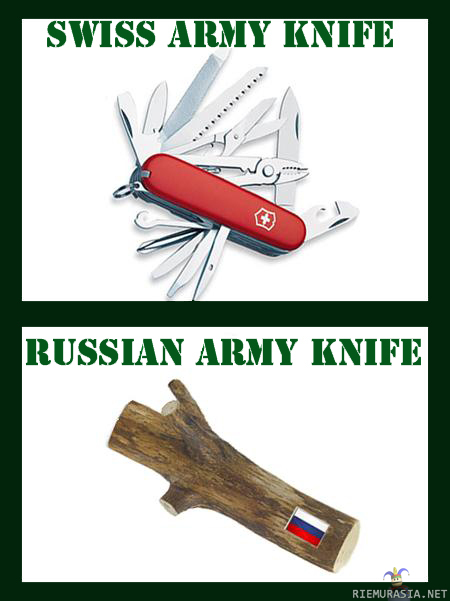 Swiss Army Knife vs. Russian Army Knife - The main difference between Switzerland and Russia