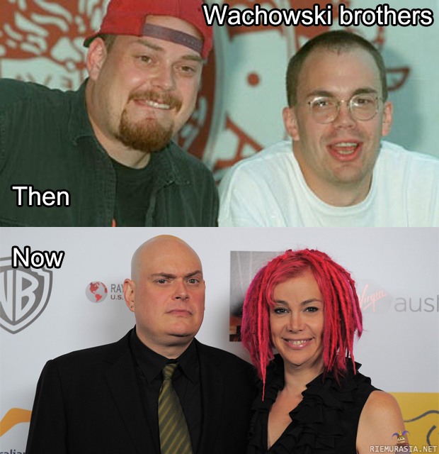 Wachowskin veljekset ennen ja nyt - Kuinka Matrix-trilogian käsikirjoittajat/ohjaajat eli Wachowskin veljekset  (Andy & Larry/Lana) ovat muuttuneet vuosien varrella.