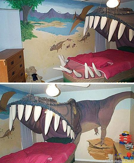 Dinosaurushuone - Dinosaurusteemainen lastenhuone