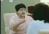 Fat kid slaps mom. tells her what\'s up